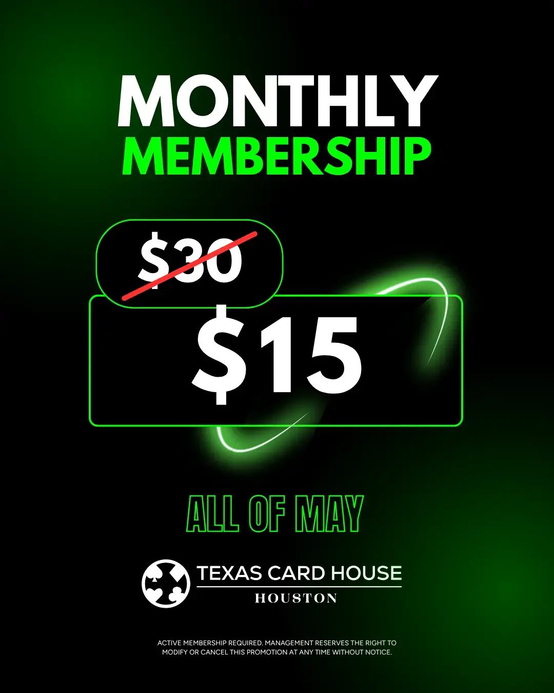 $15 Monthly Membership