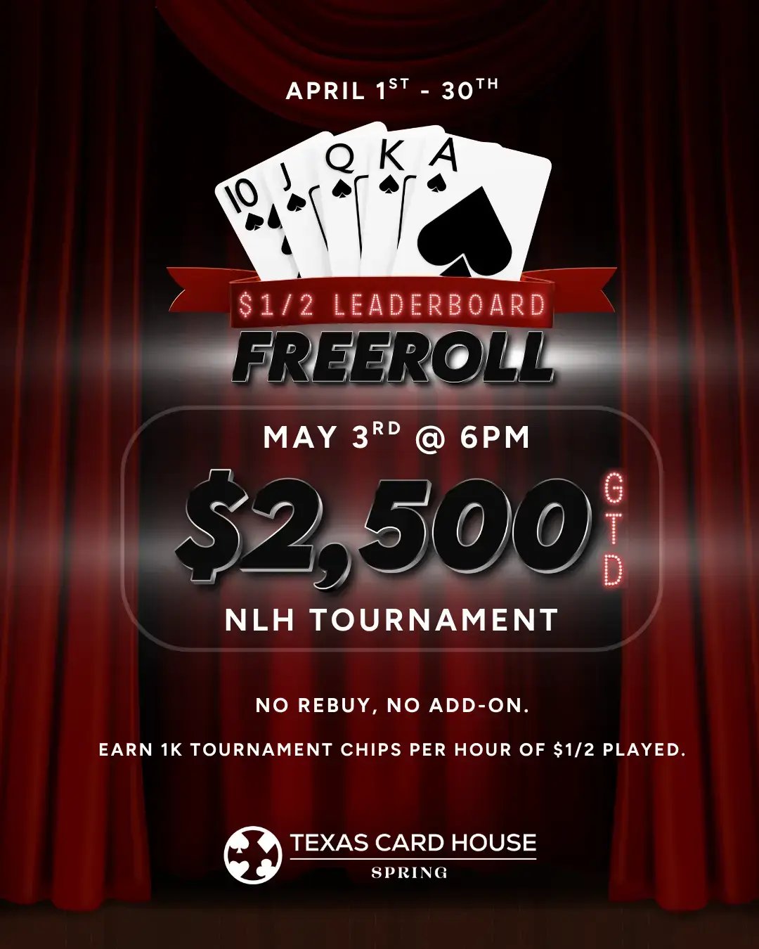 $2,500 $12 Leaderboard Freeroll