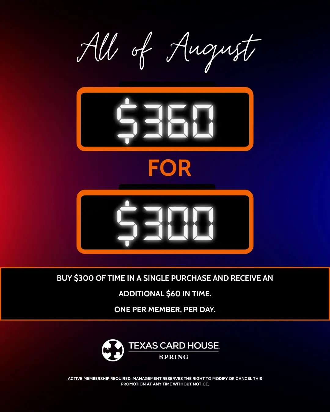 $360 for $300