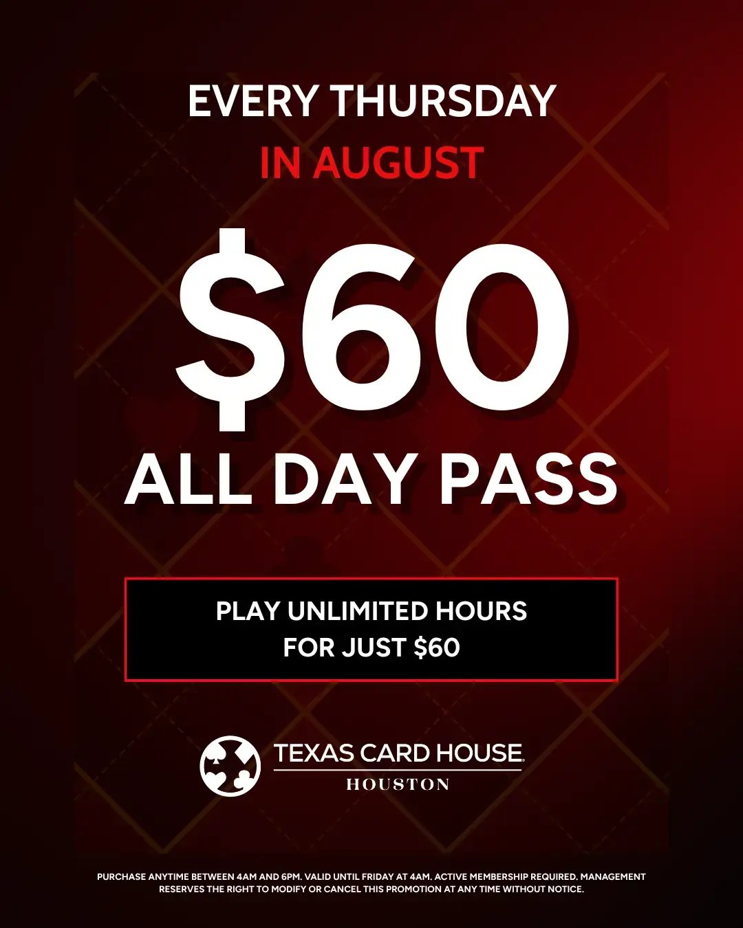 $60 All Day Pass