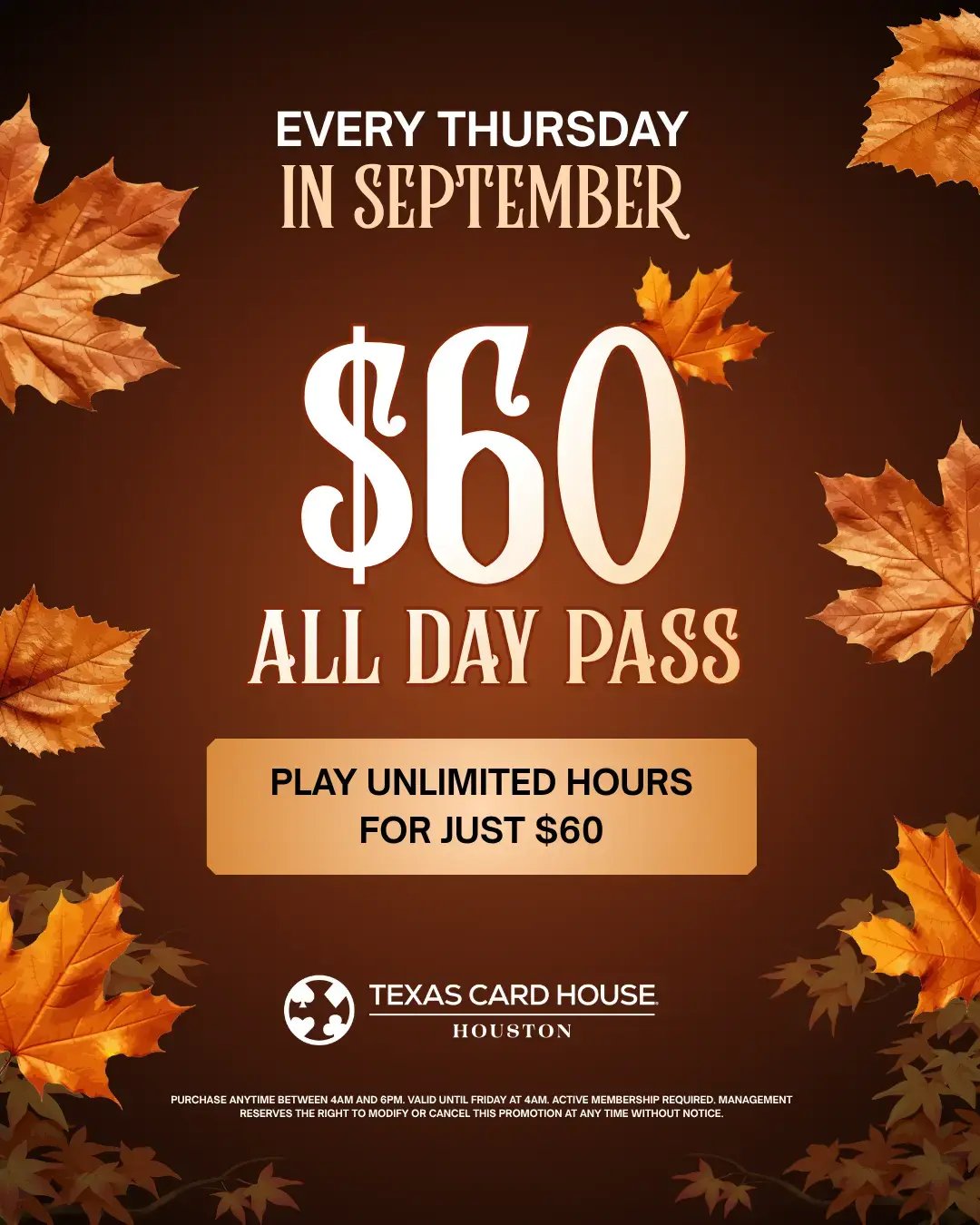 $60 All Day Pass