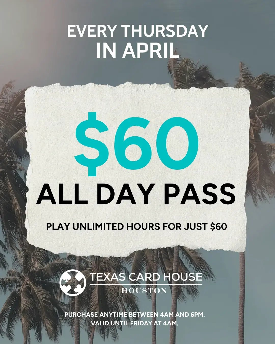 $60 All Day Pass