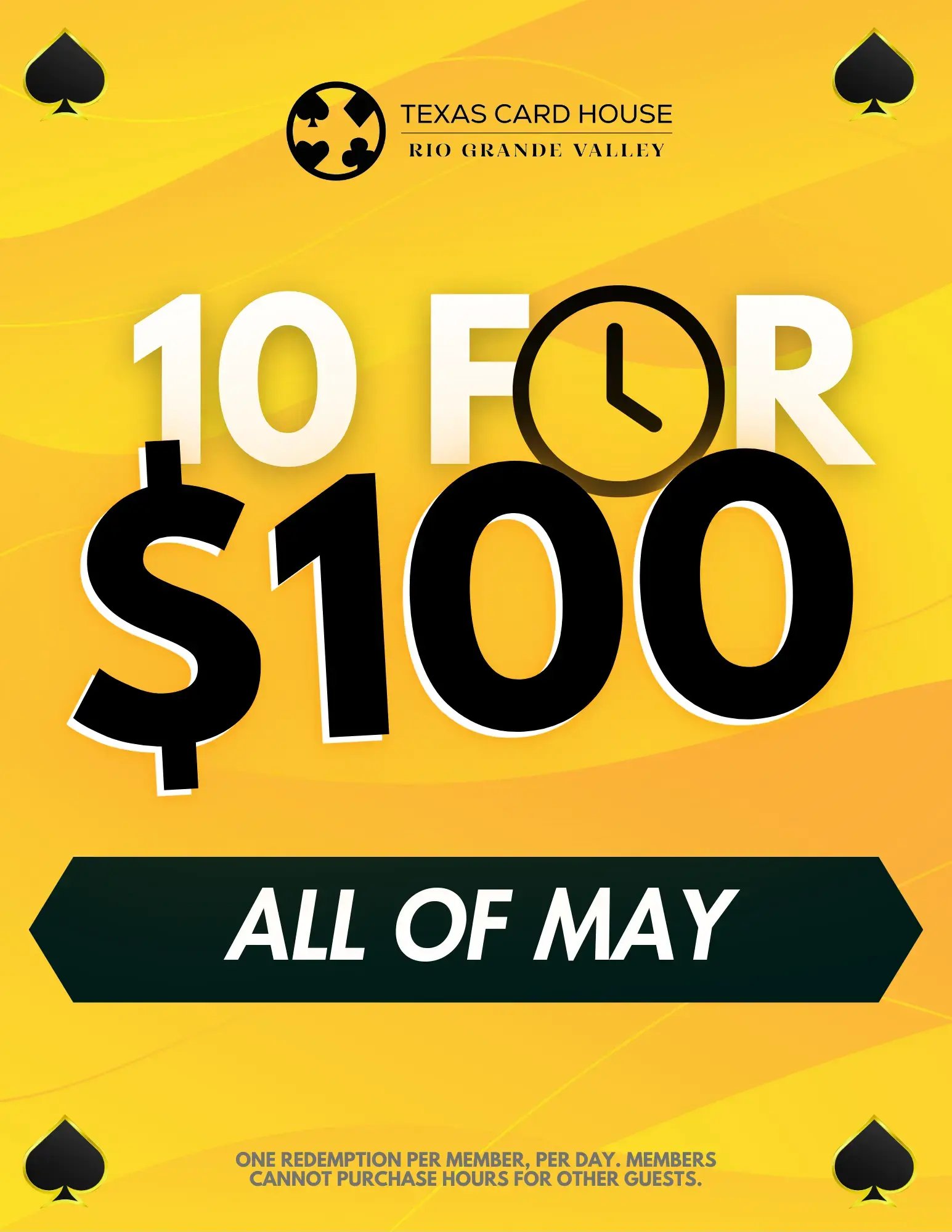10 for 100 at TCH RGV