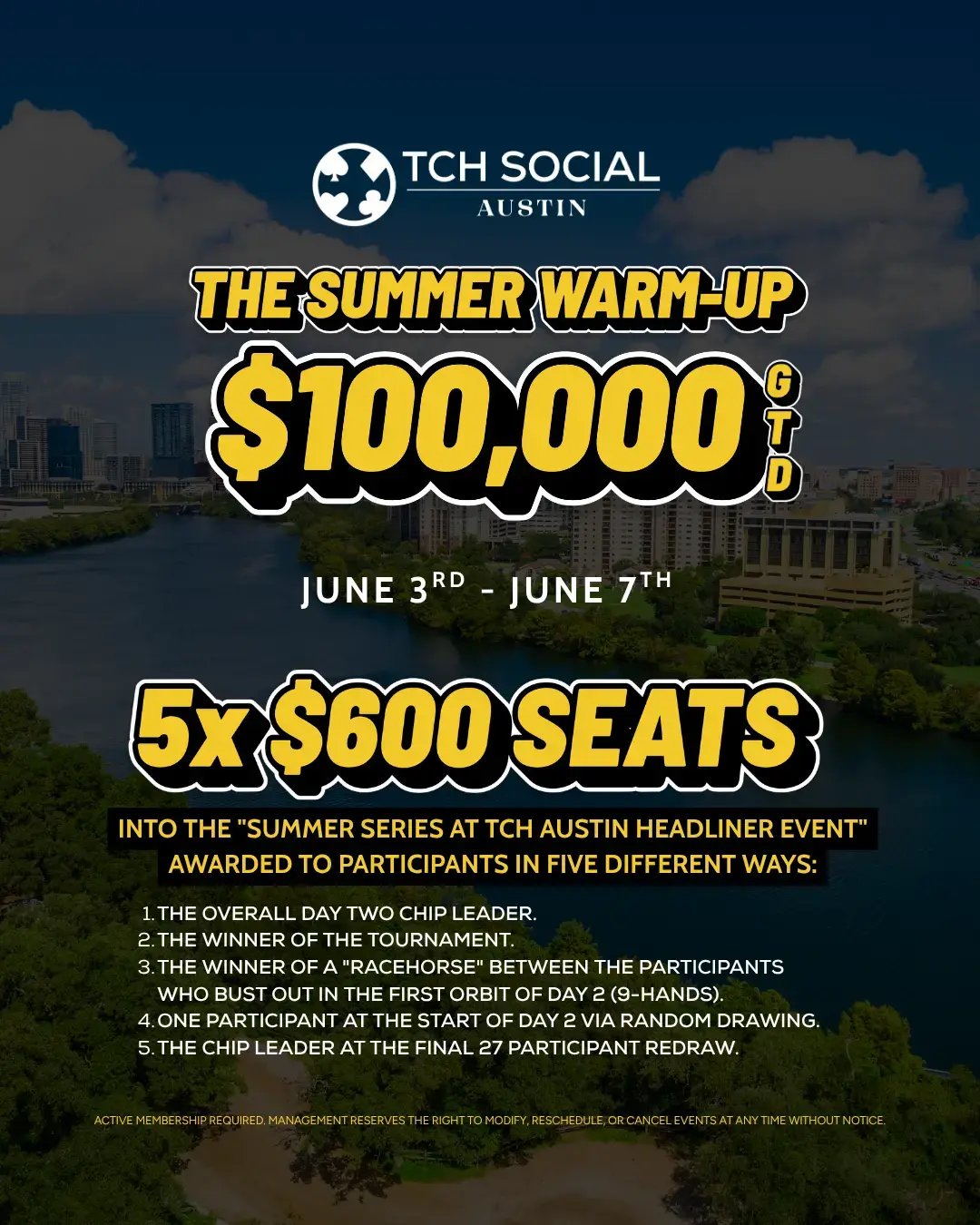 Earn 5 Seats for the Summer Series