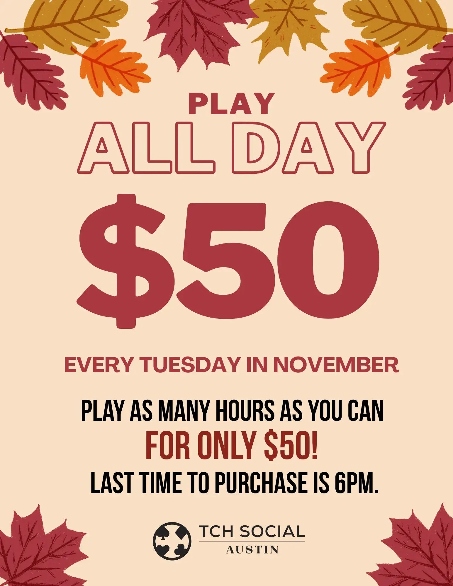 $50 Play All Day