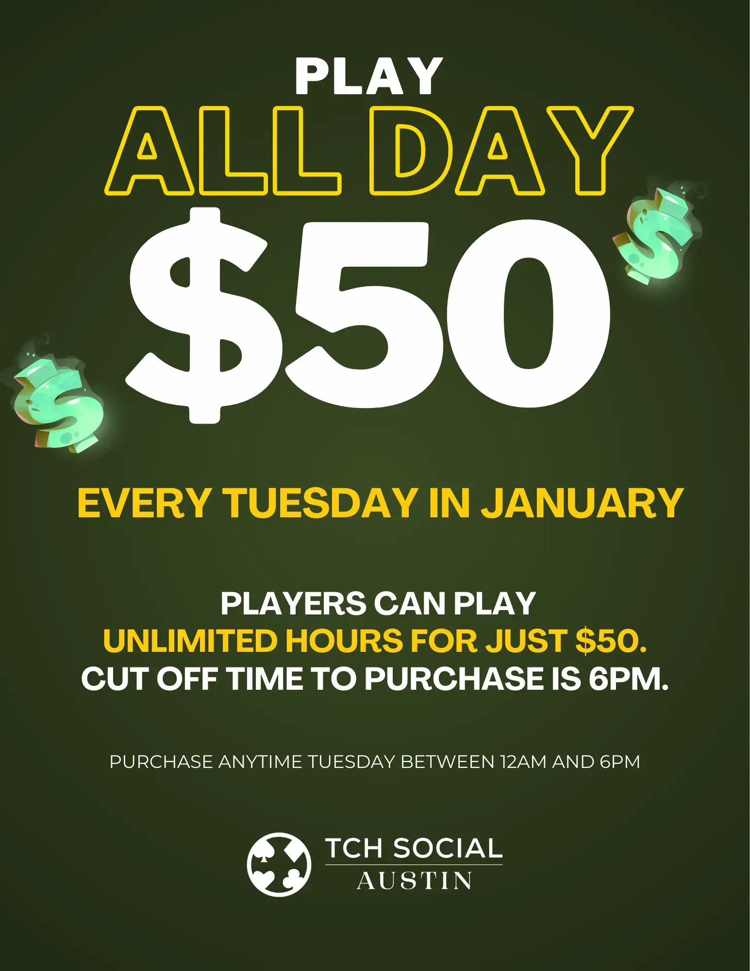 $50 Play All Day