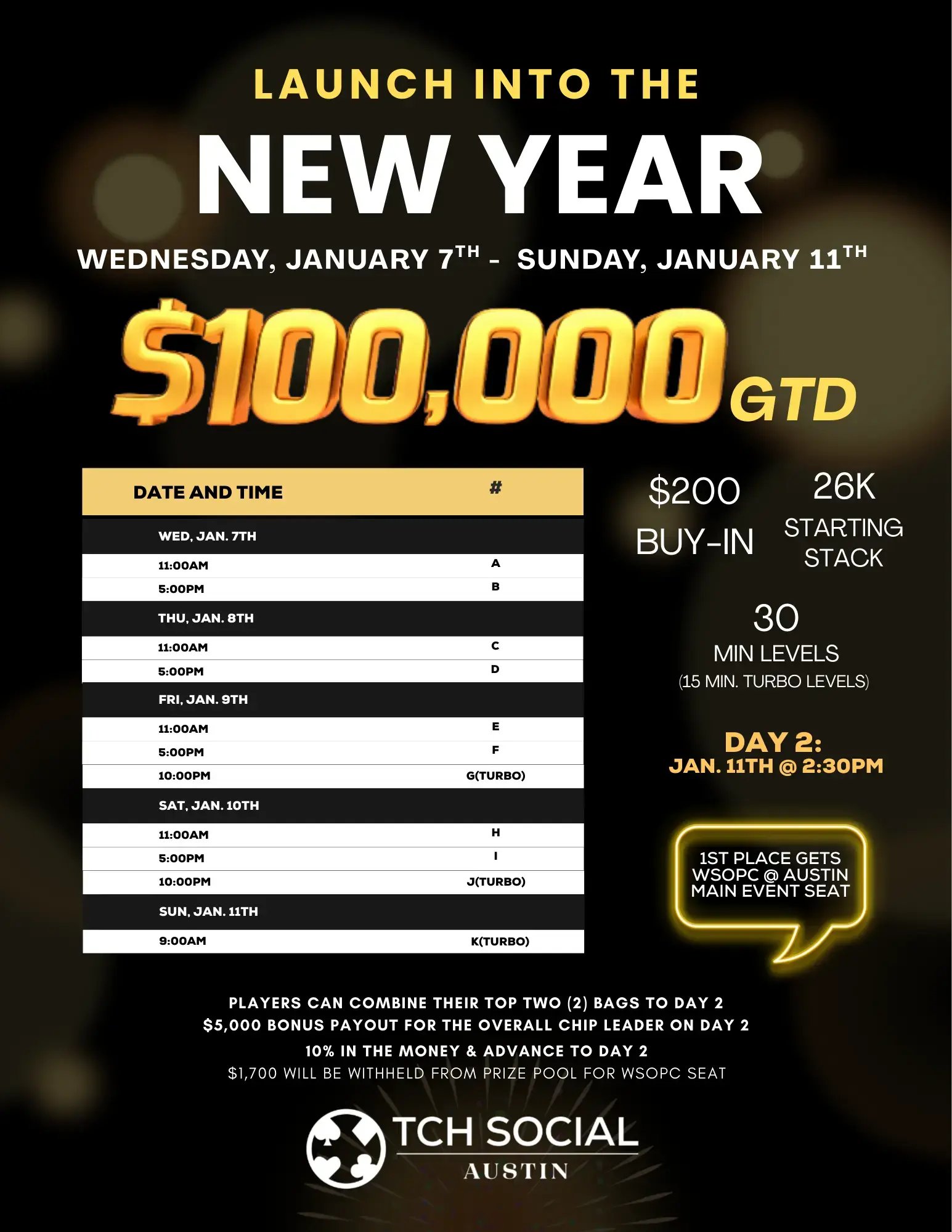 Launch Into The New Year $100K