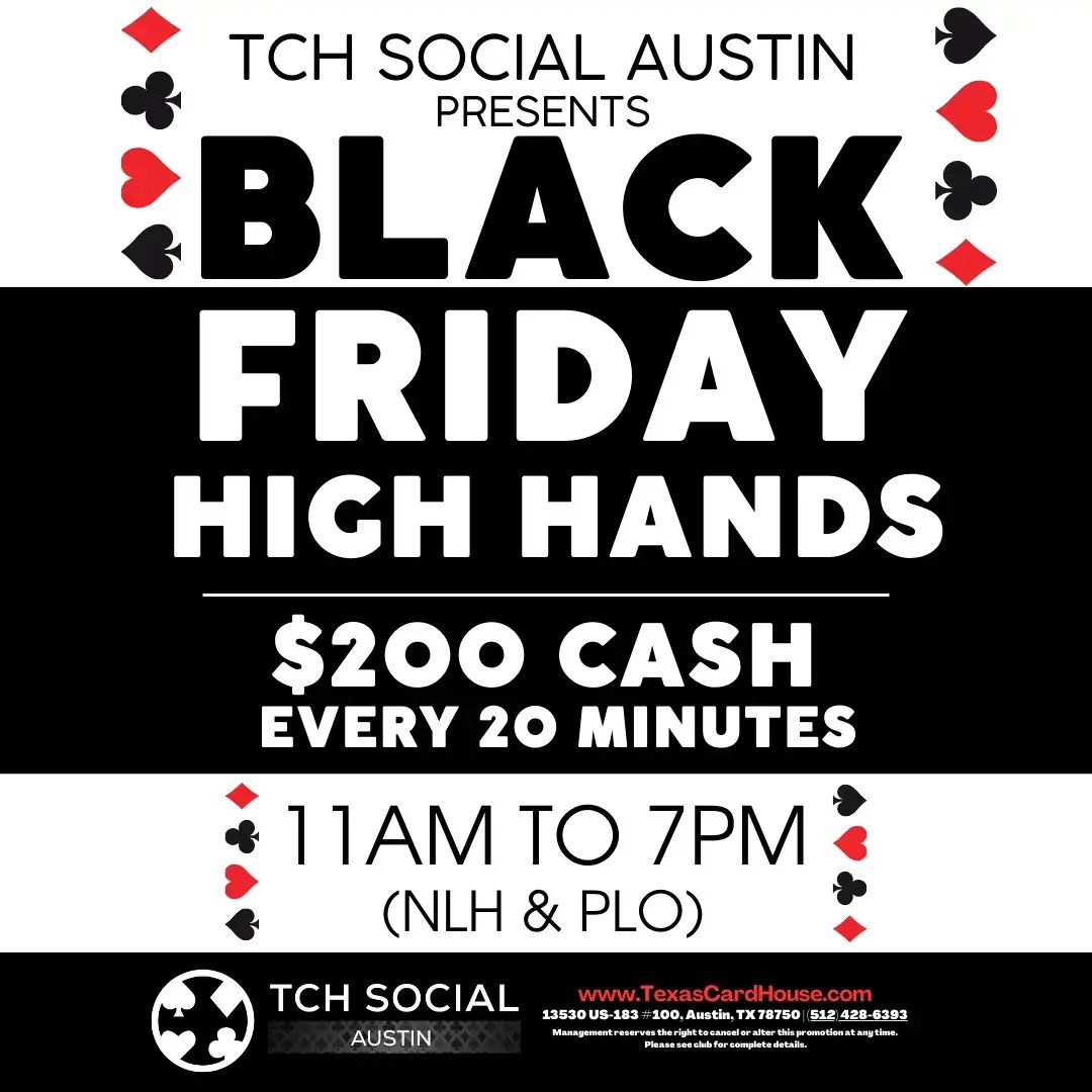 Black Friday High Hands at TCH Social Austin