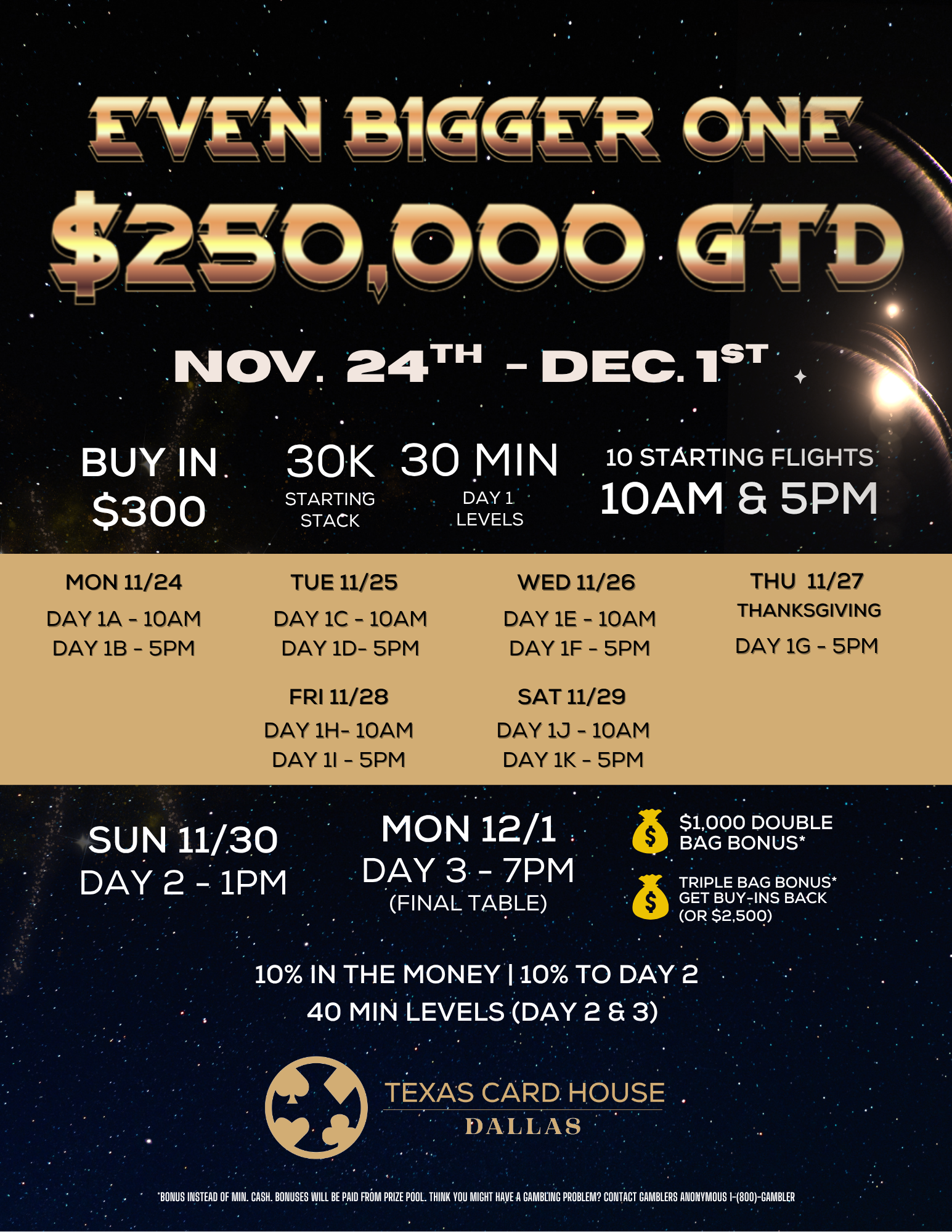 Dallas  Even Bigger One $250k 8.5 x 11