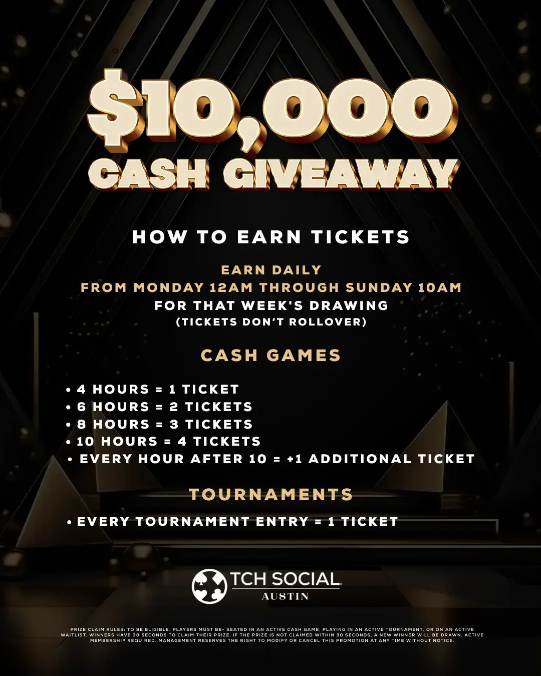 Earn Tickets Sunday
