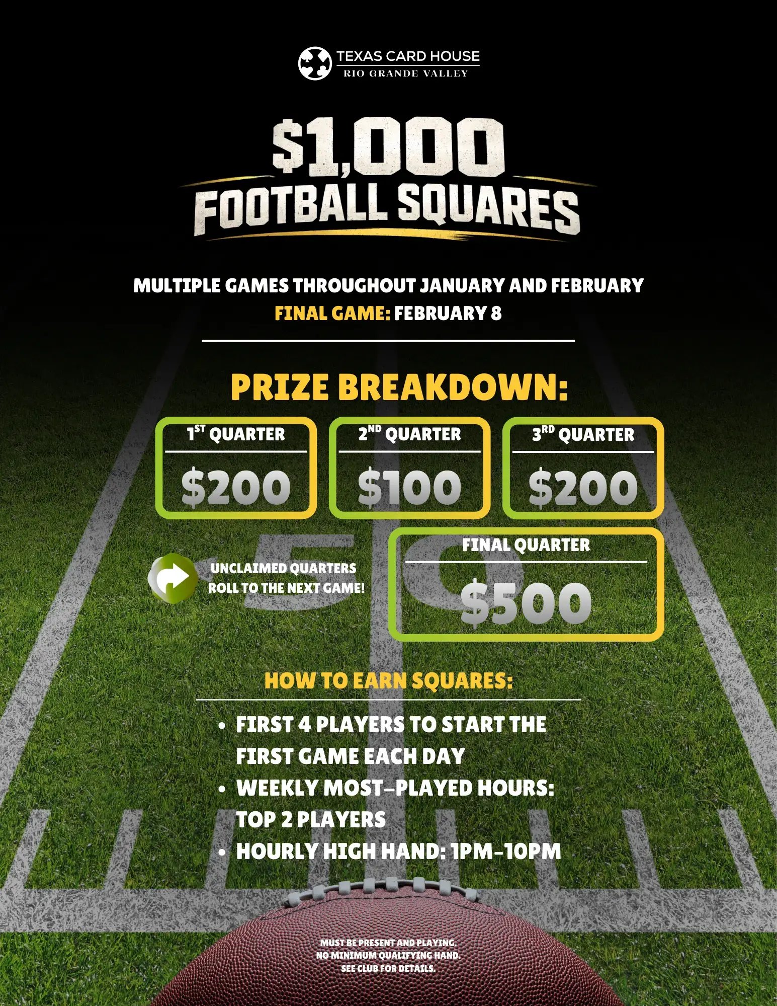 Football Squares at TCH RGV