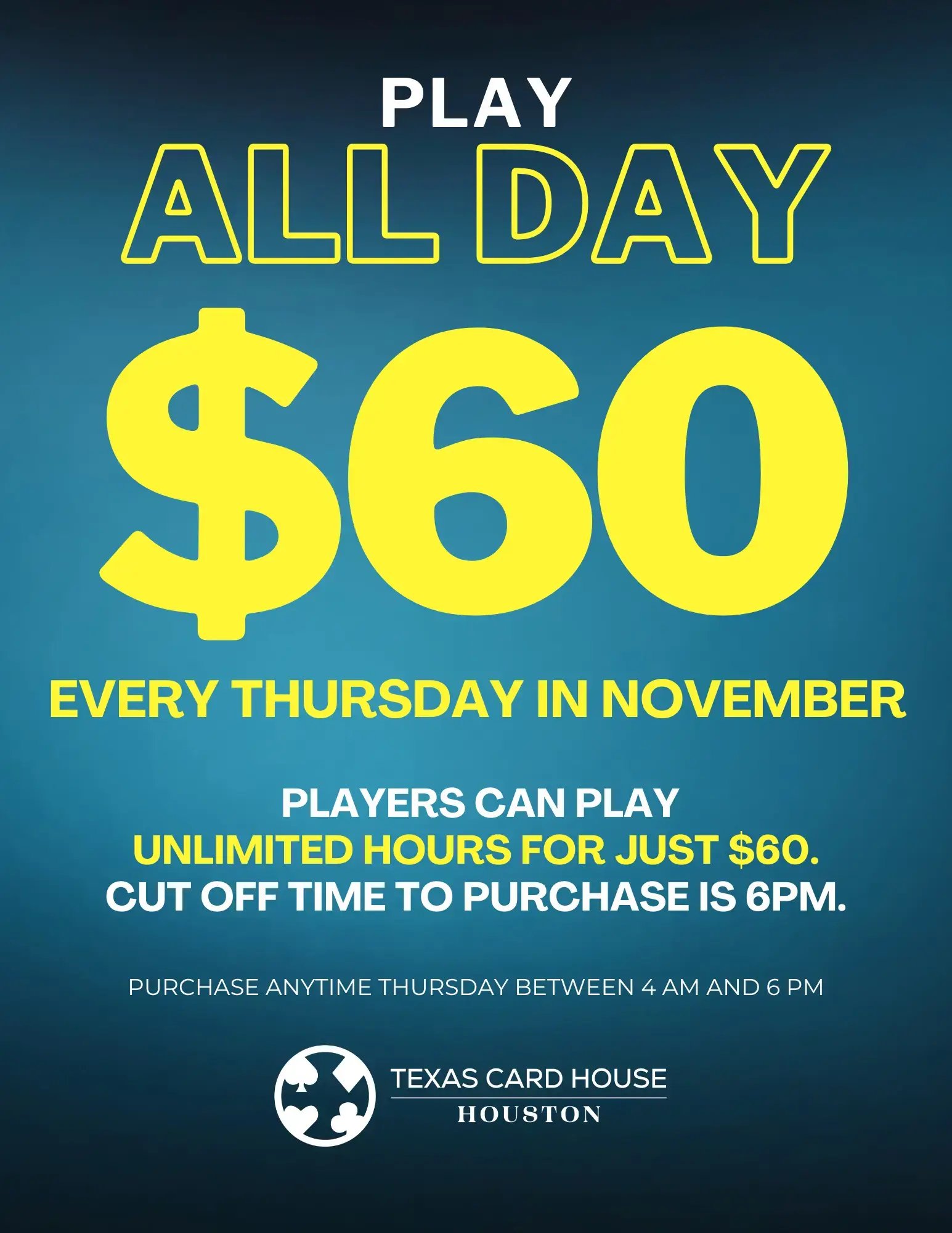 Houston's $60 Play All Day