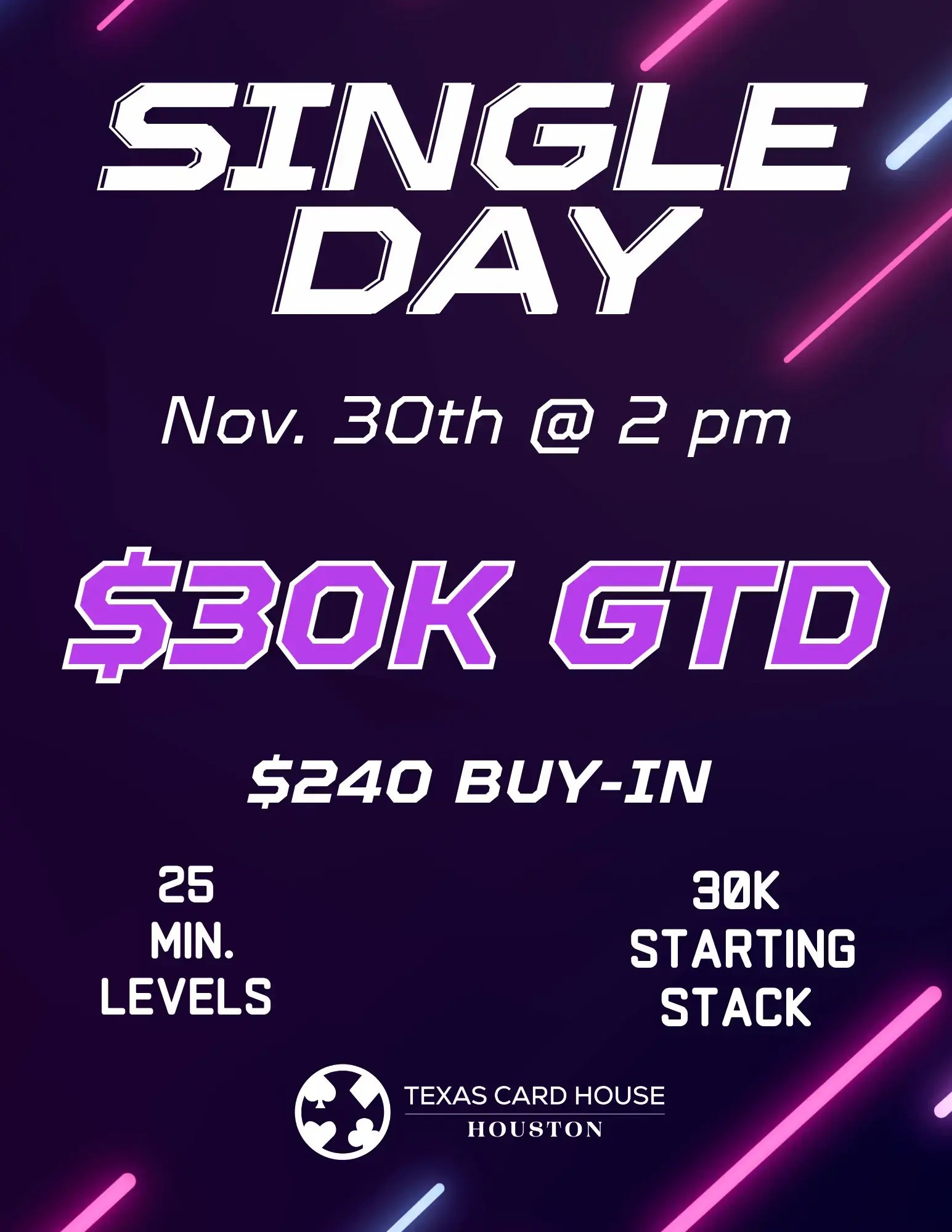 Houston's Single Day $30K