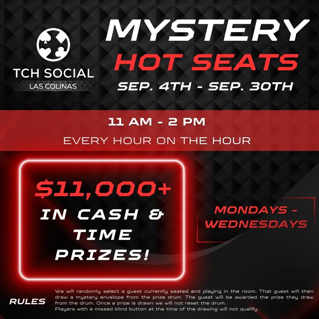 Mystery Hot Seats at TCH Social Las Colinas
