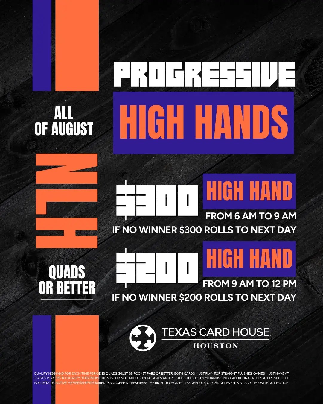 NLH Progressive High Hands