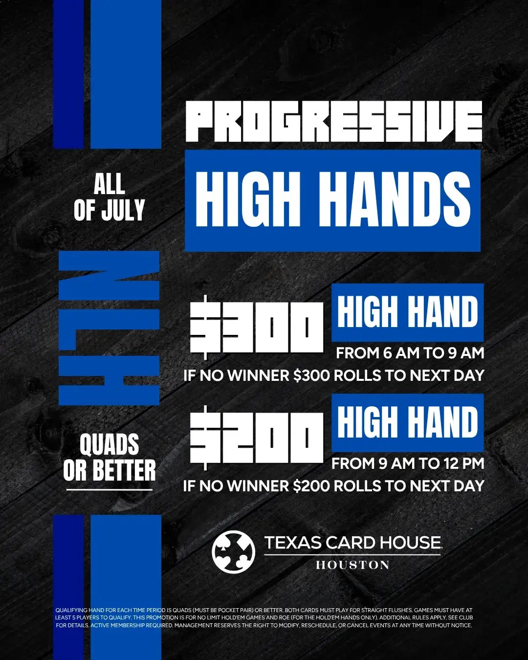 NLH Progressive High Hands