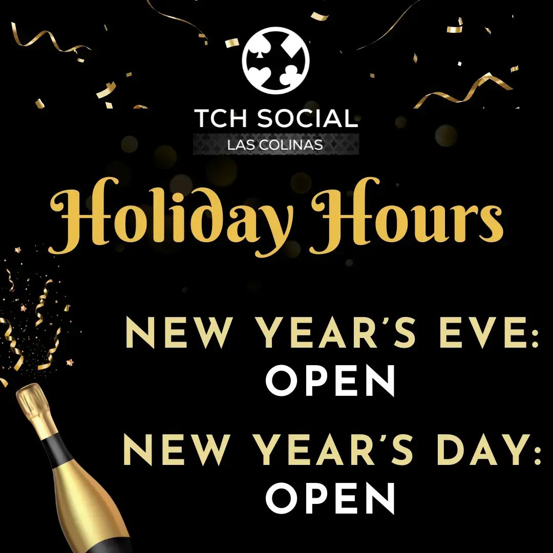 New Years Hours at TCH Social Las Colinas