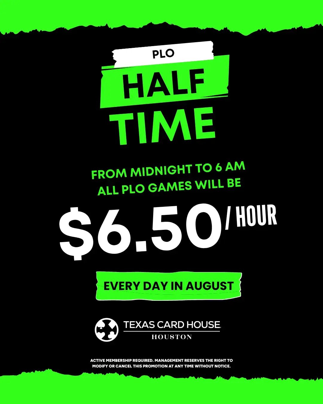 PLO Half Time
