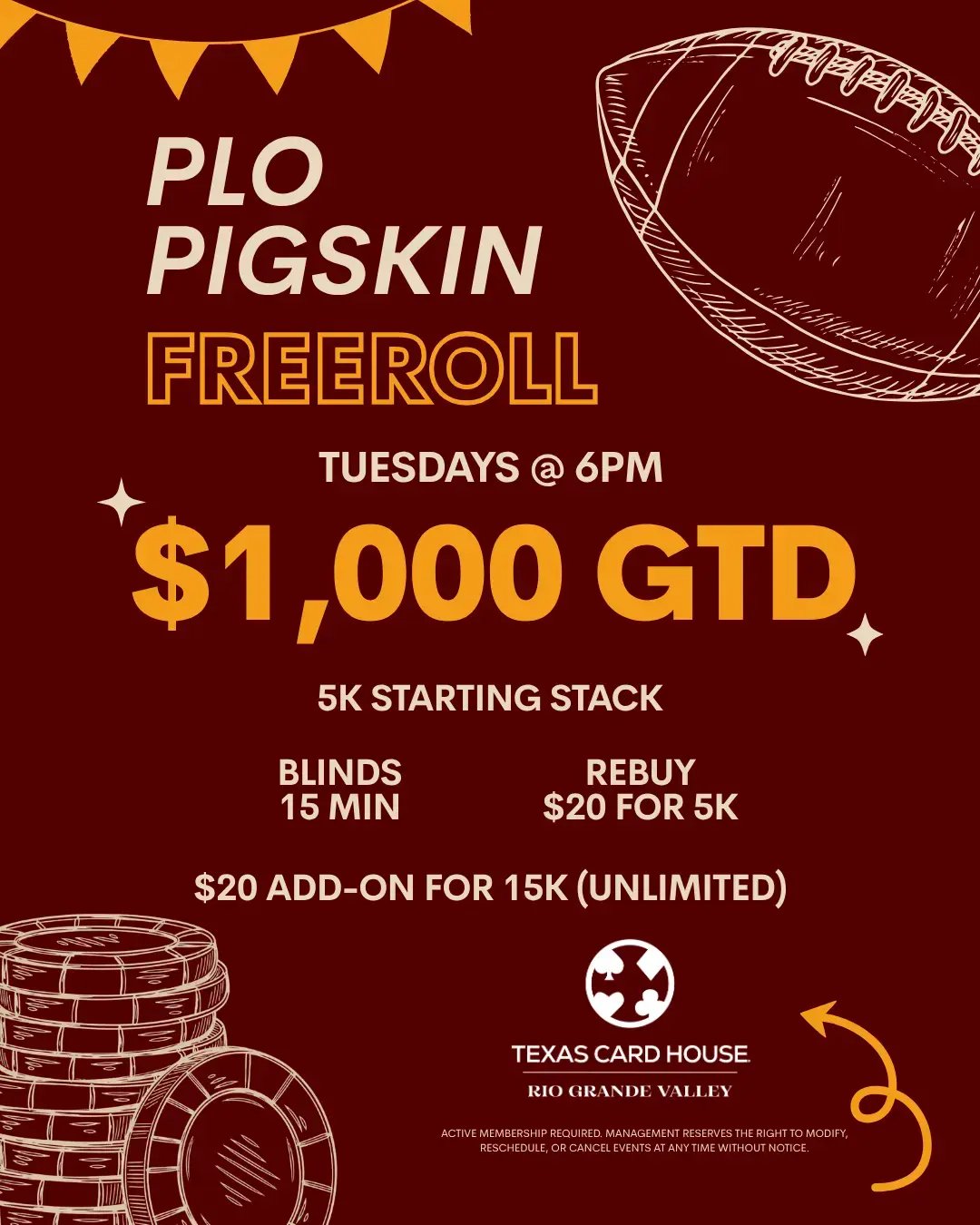 PLO Pigskin Freeroll