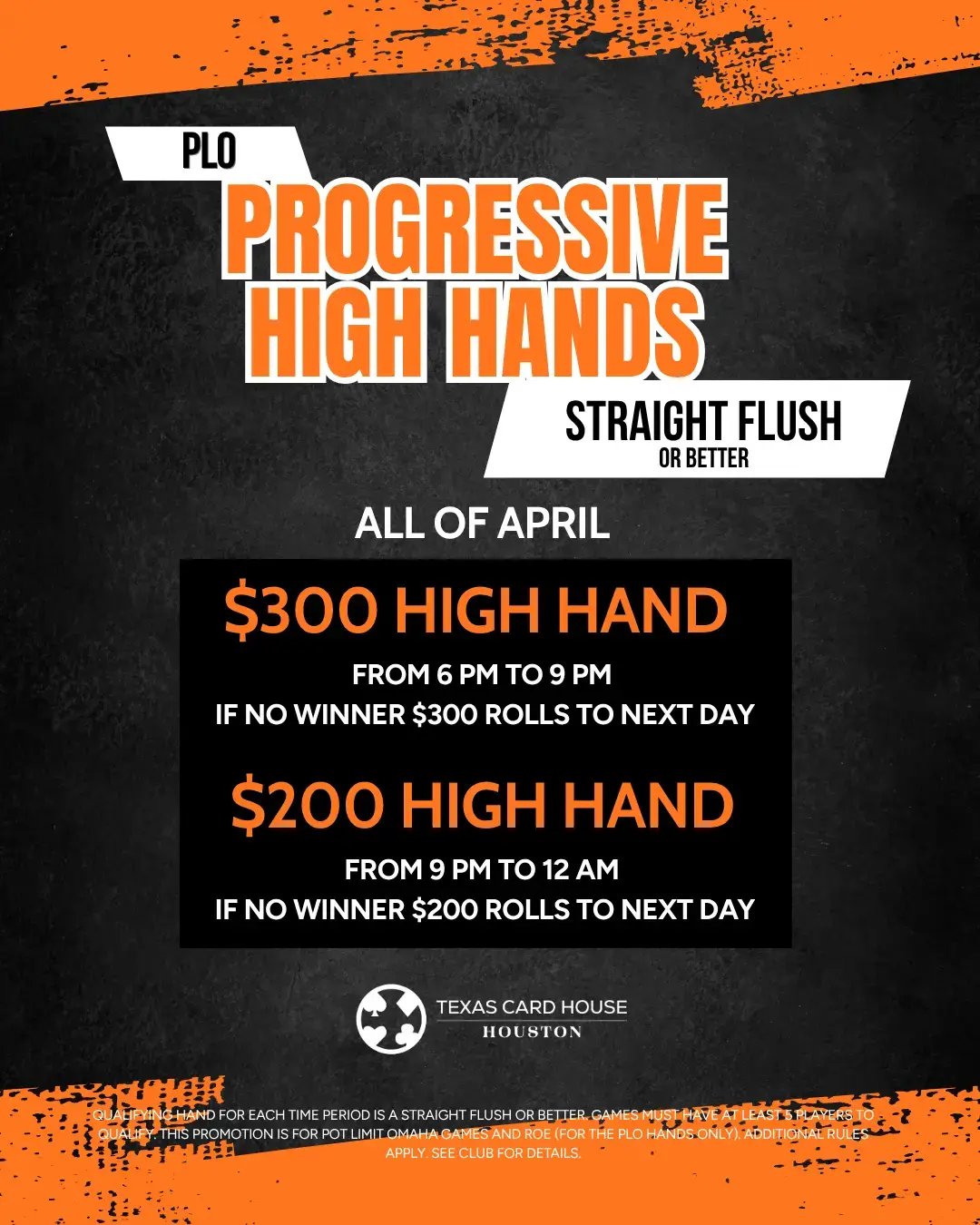 PLO Progressive High Hands