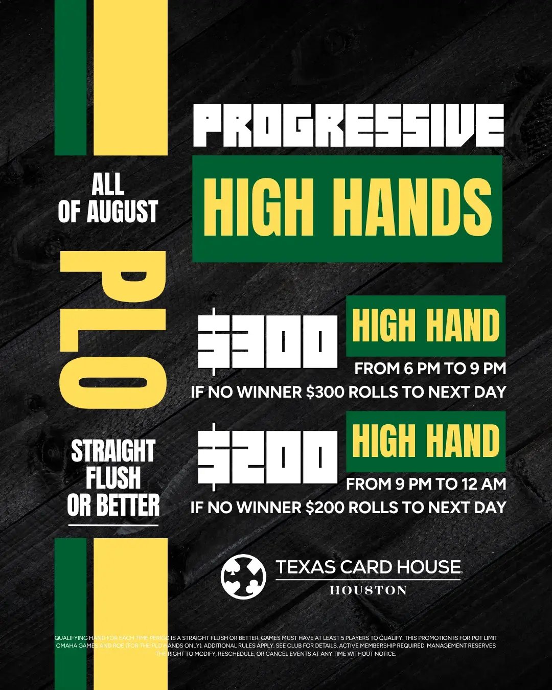 PLO Progressive High Hands