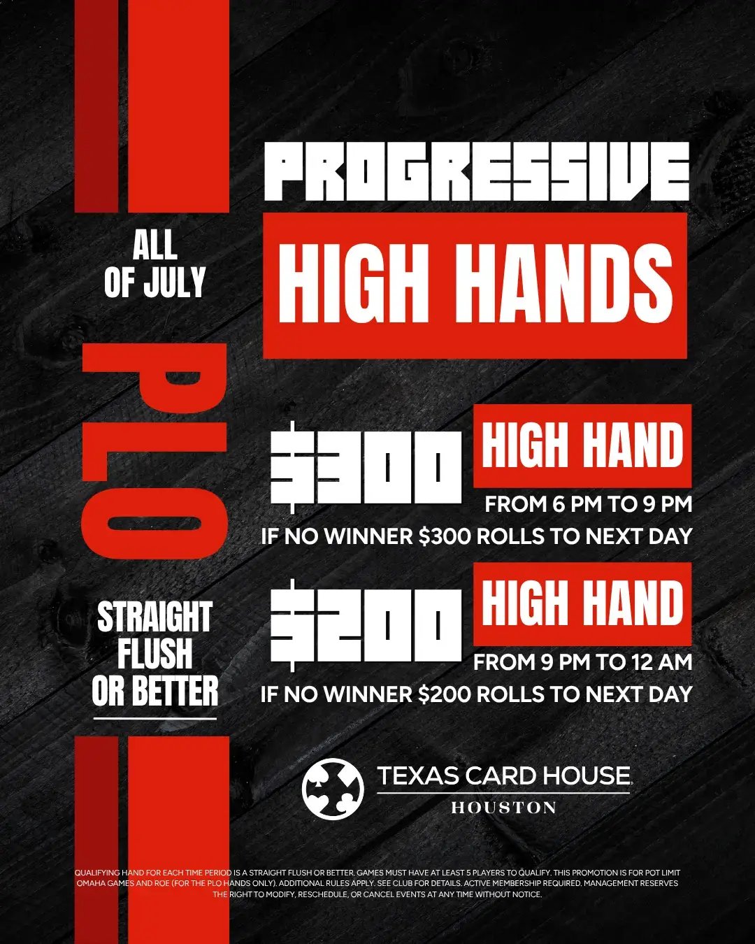 PLO Progressive High Hands