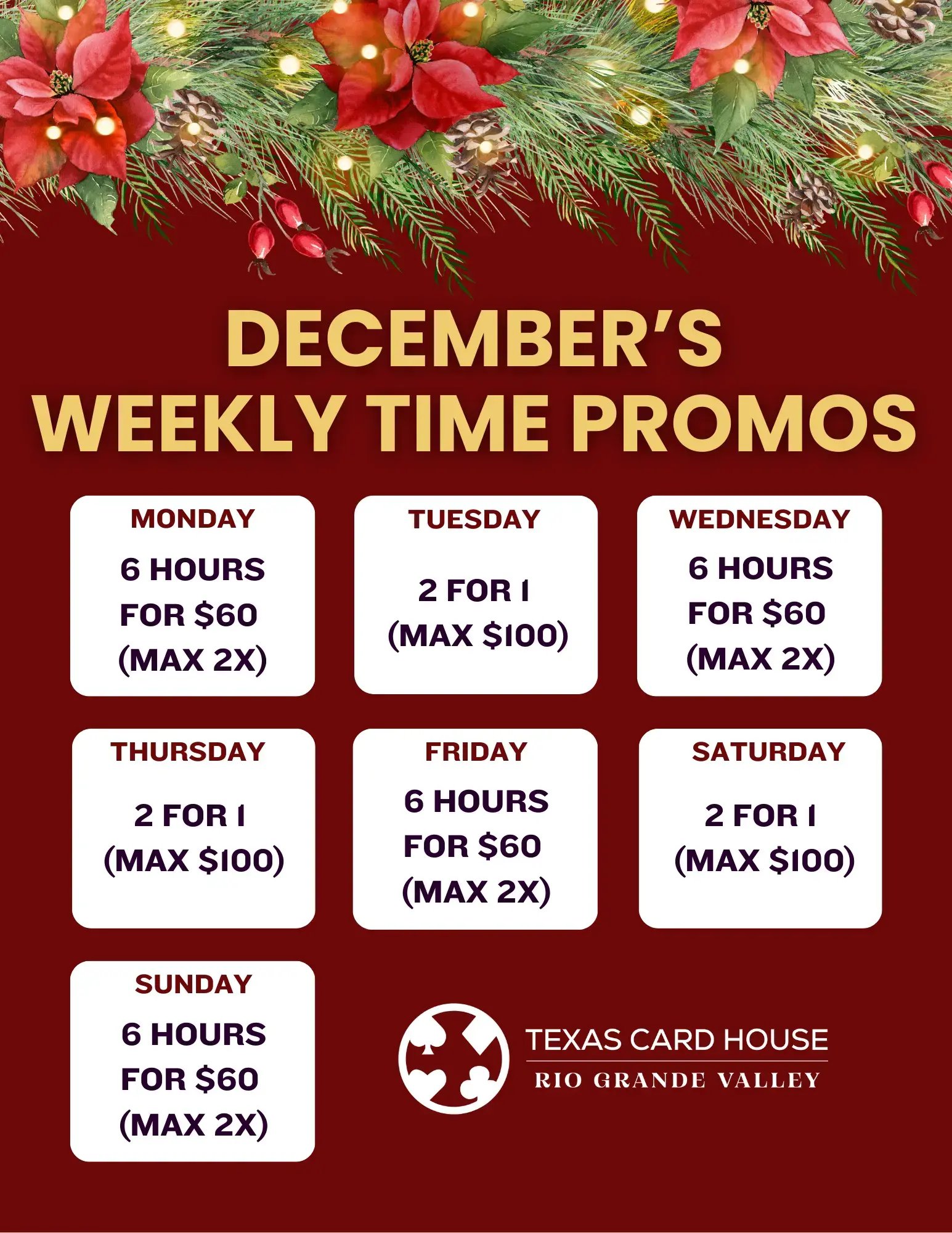 Weekly Time Promotions