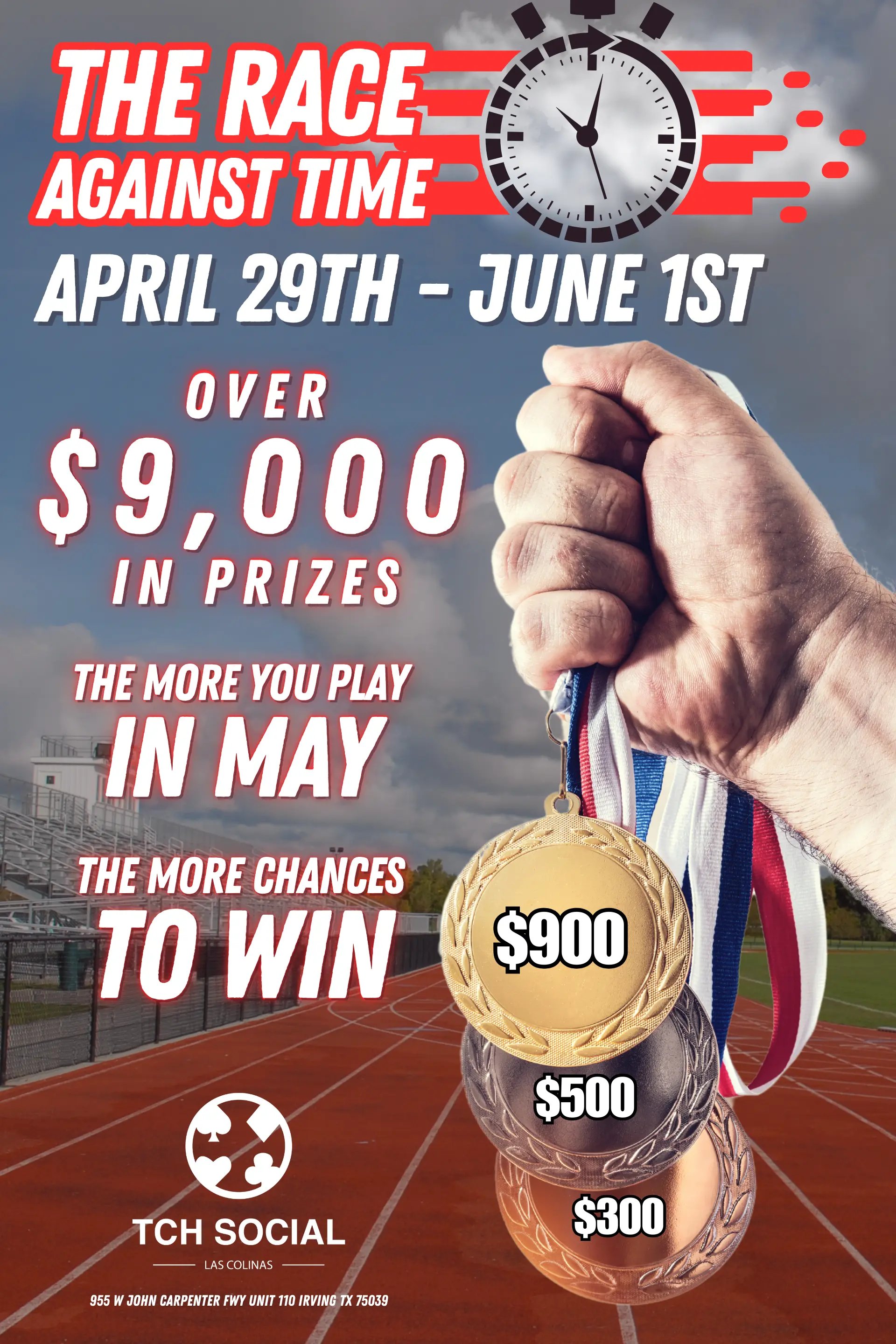 Race Against Time Promotion at TCH Social Las Colinas