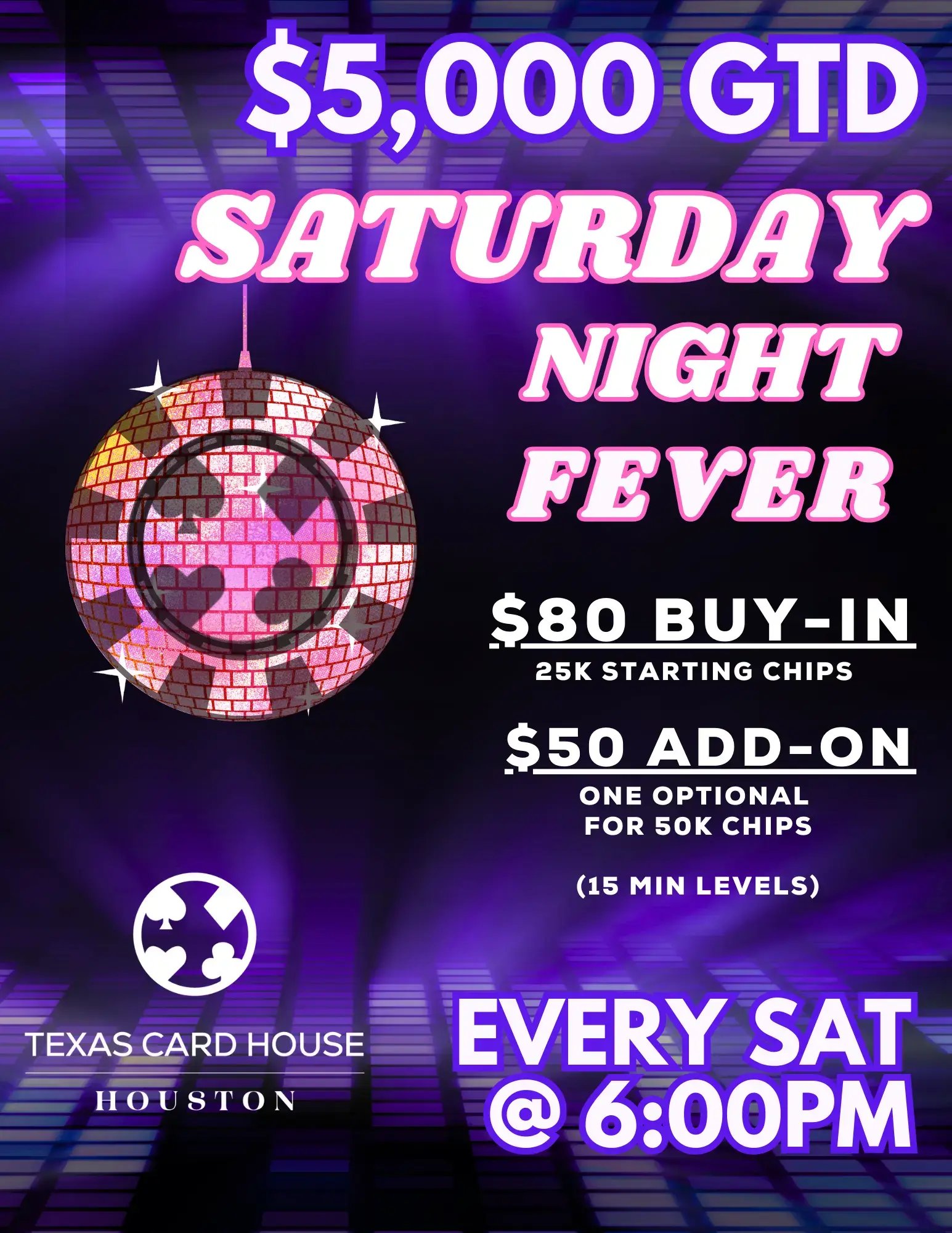 Saturday Nite Fever at TCH Houston