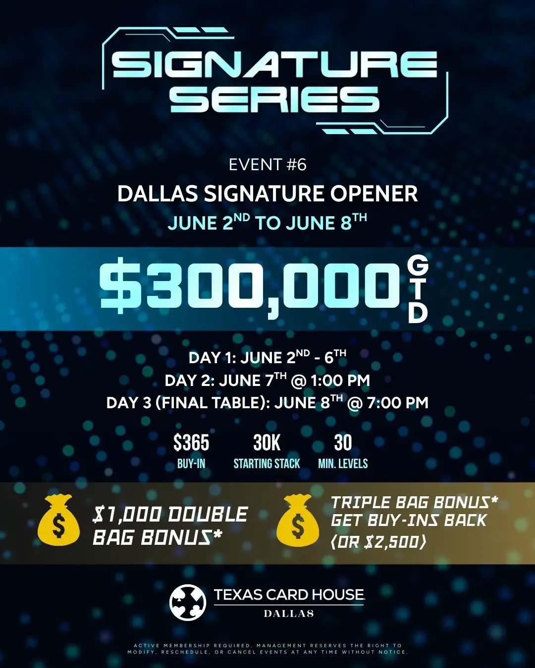 Signature Opener $300K GTD