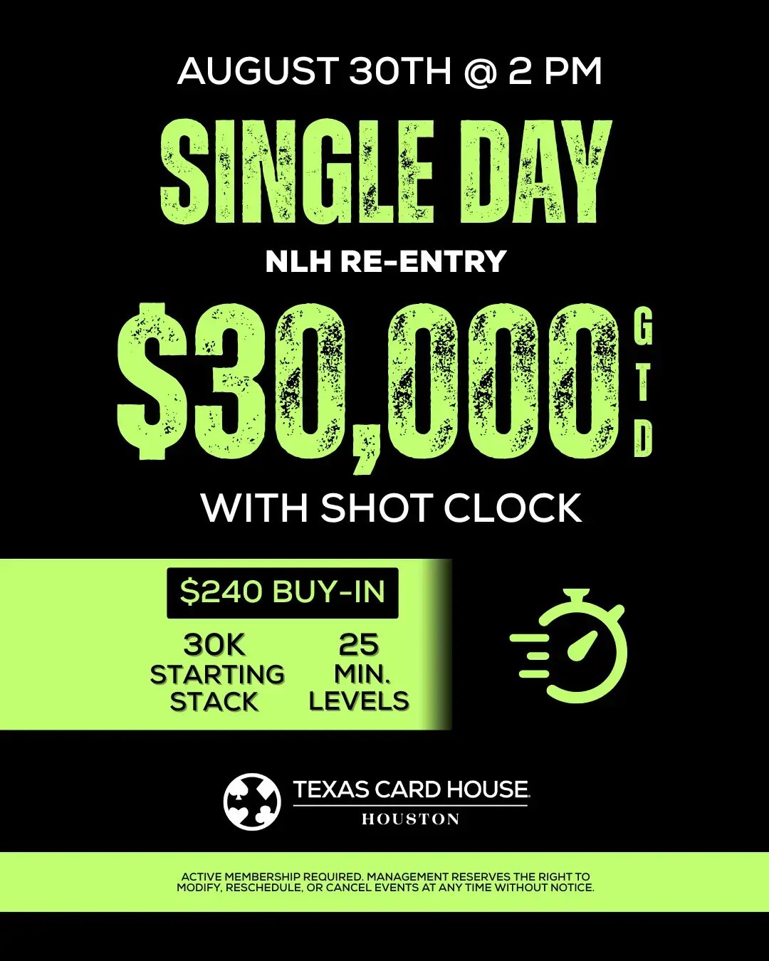 Single Day $30K