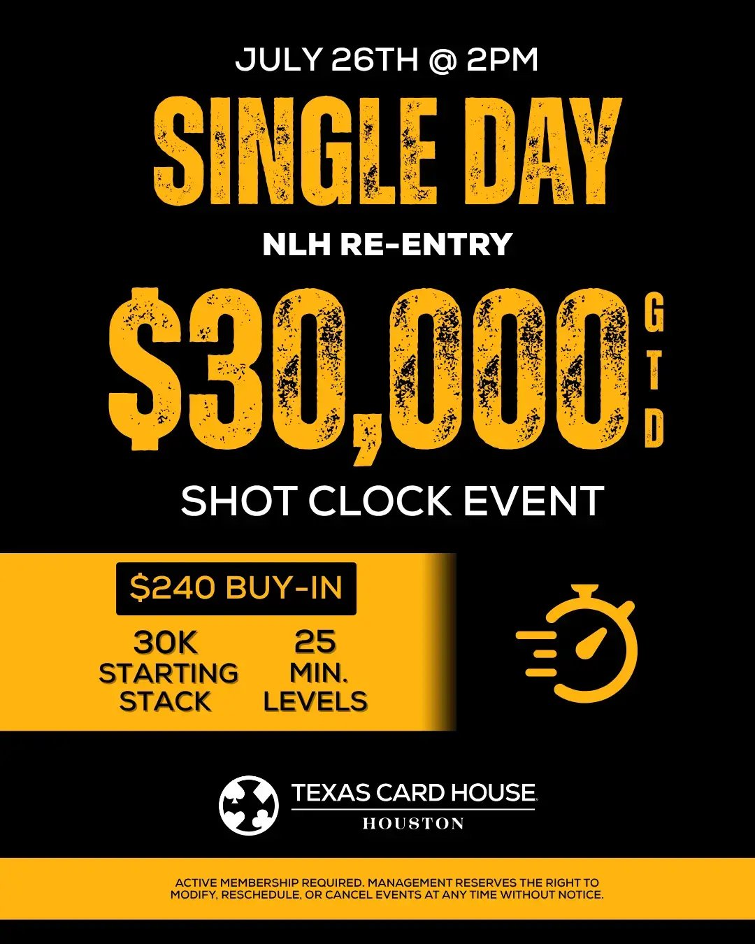 Single Day $30K