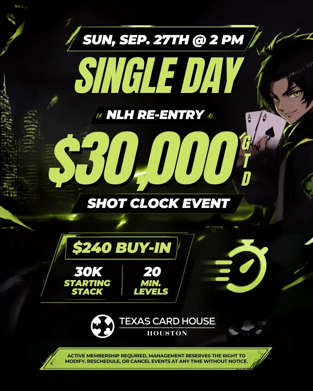 Single Day $30K