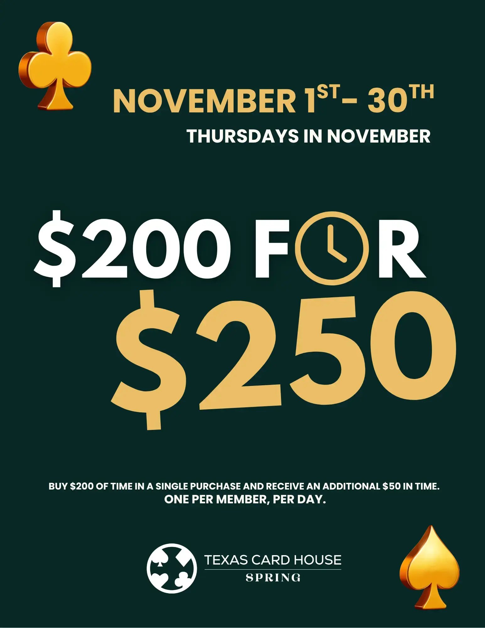 Spring's  $200 for $250