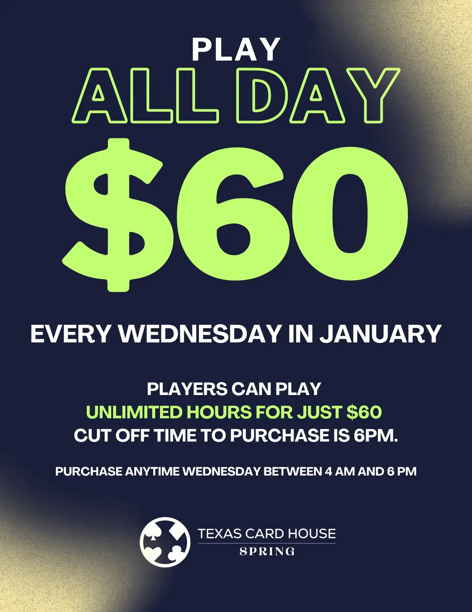 $60 All Day Pass for TCH Spring