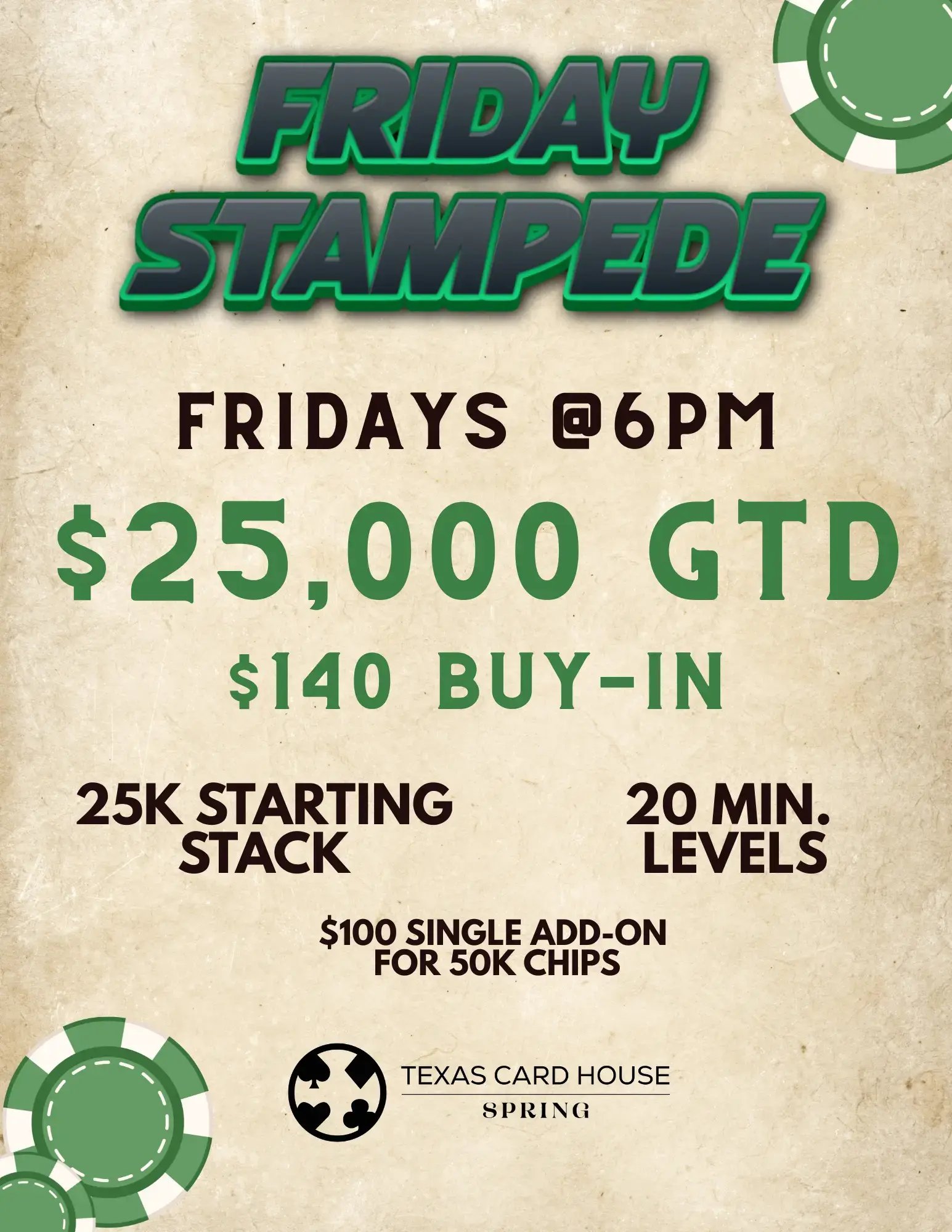 Friday Stampede $25K GTD