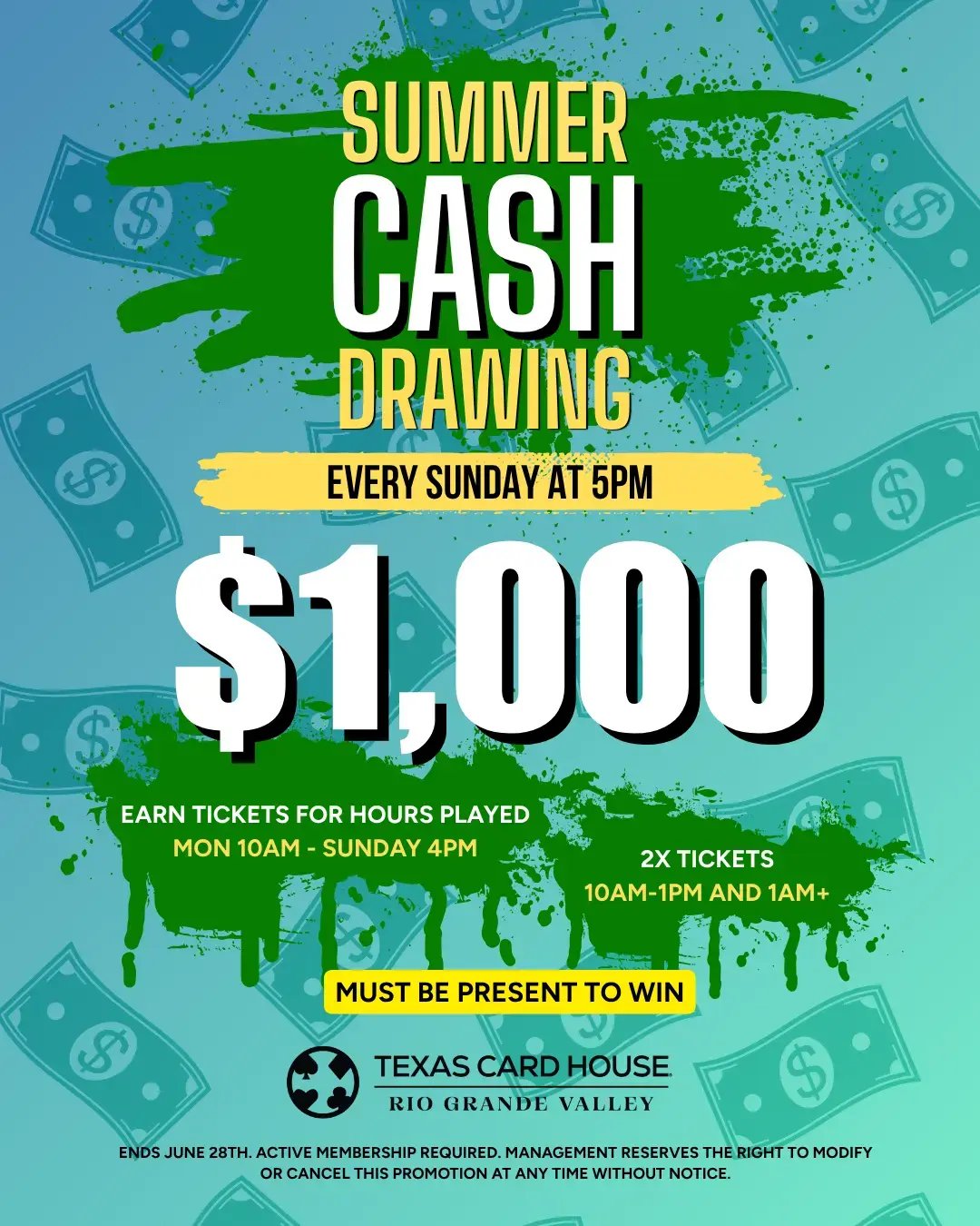 Summer Cash Drawing