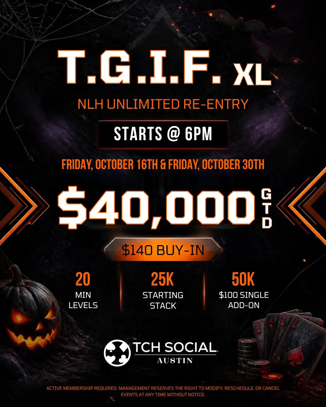 T.G.I.F. (XL)  Austin  Oct.26  Social Media Post