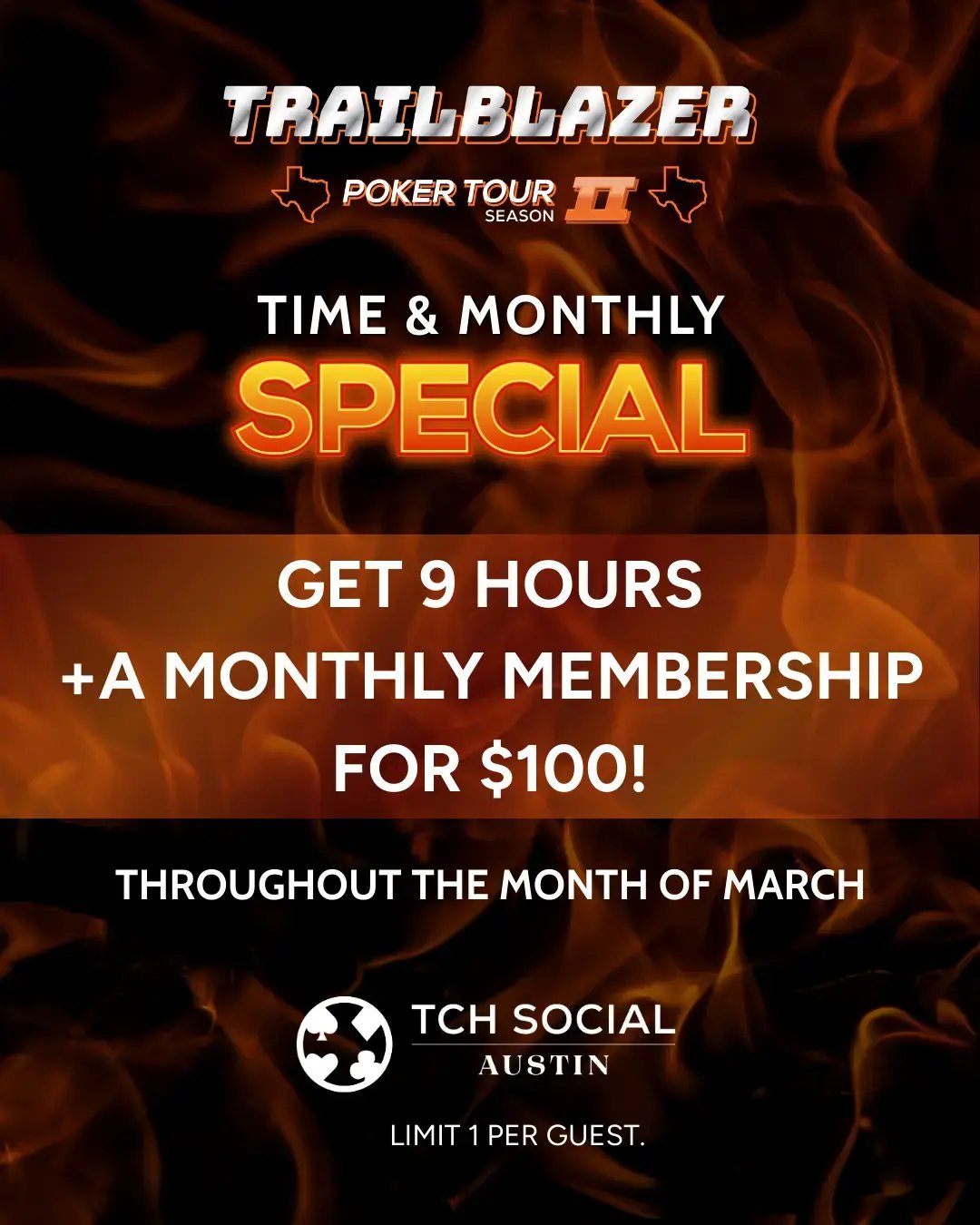 Trailblazer Time & Monthly Special