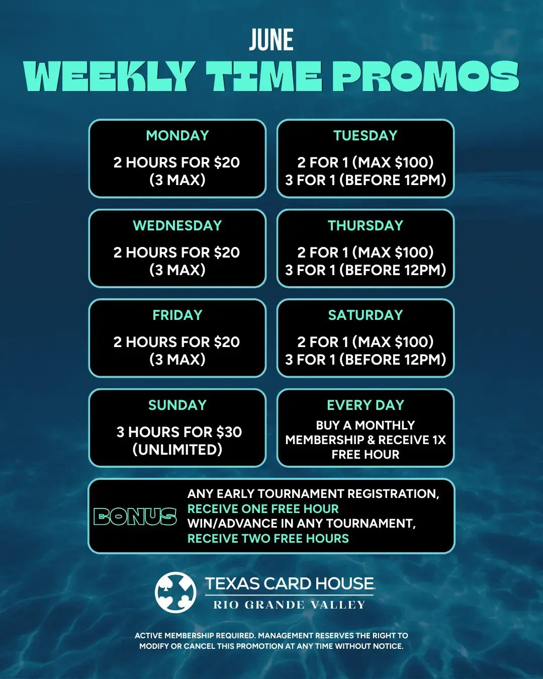 Weekly Time Promos