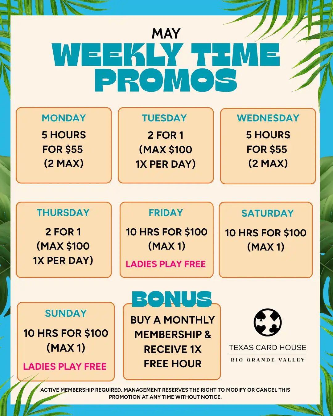 Weekly Time Promos